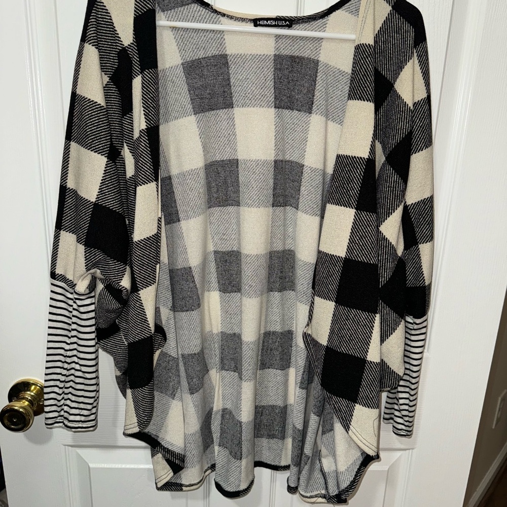 Plaid Oversized Comfy Cardigan